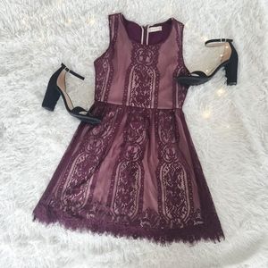 ◦  ALTAR'D STATE ◦ Burgundy lace dress